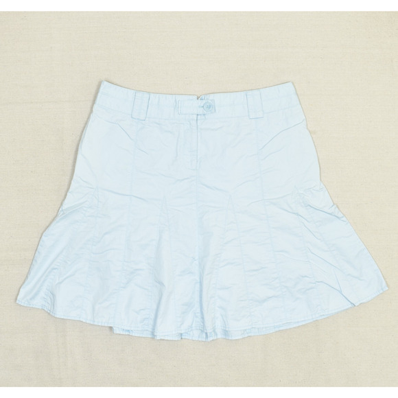 Ann Taylor Dresses & Skirts - Ann Taylor Women Skirt Knee Length Fit & Flare Solid Zip Cotton Blue Size 14